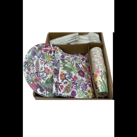 Designing Dining 168-Pc Disposable Celebration Dinnerware Set Bloom - Picture 1 of 1